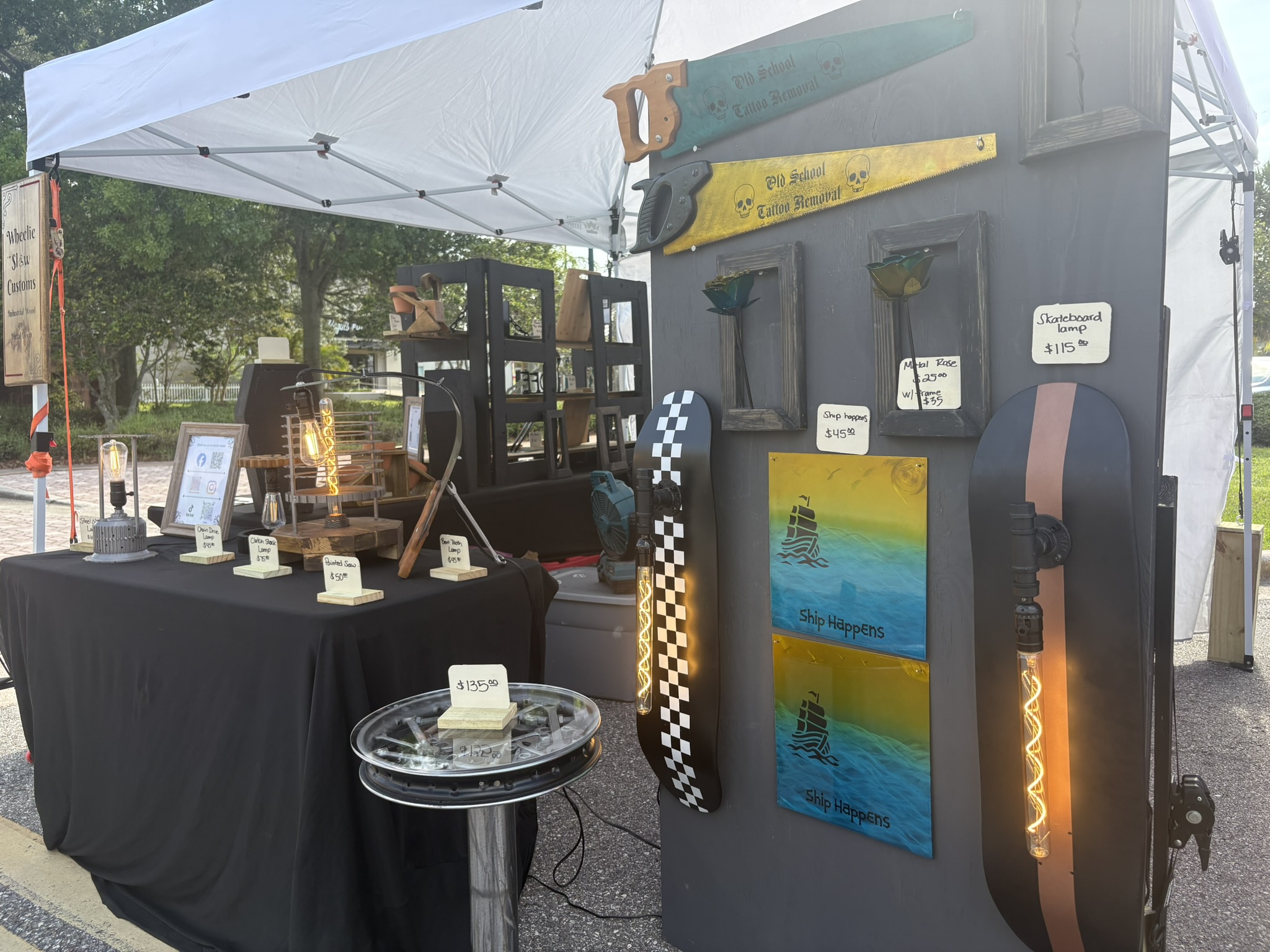Craft Fair Booth items from Wheelie-Slow-Customs
