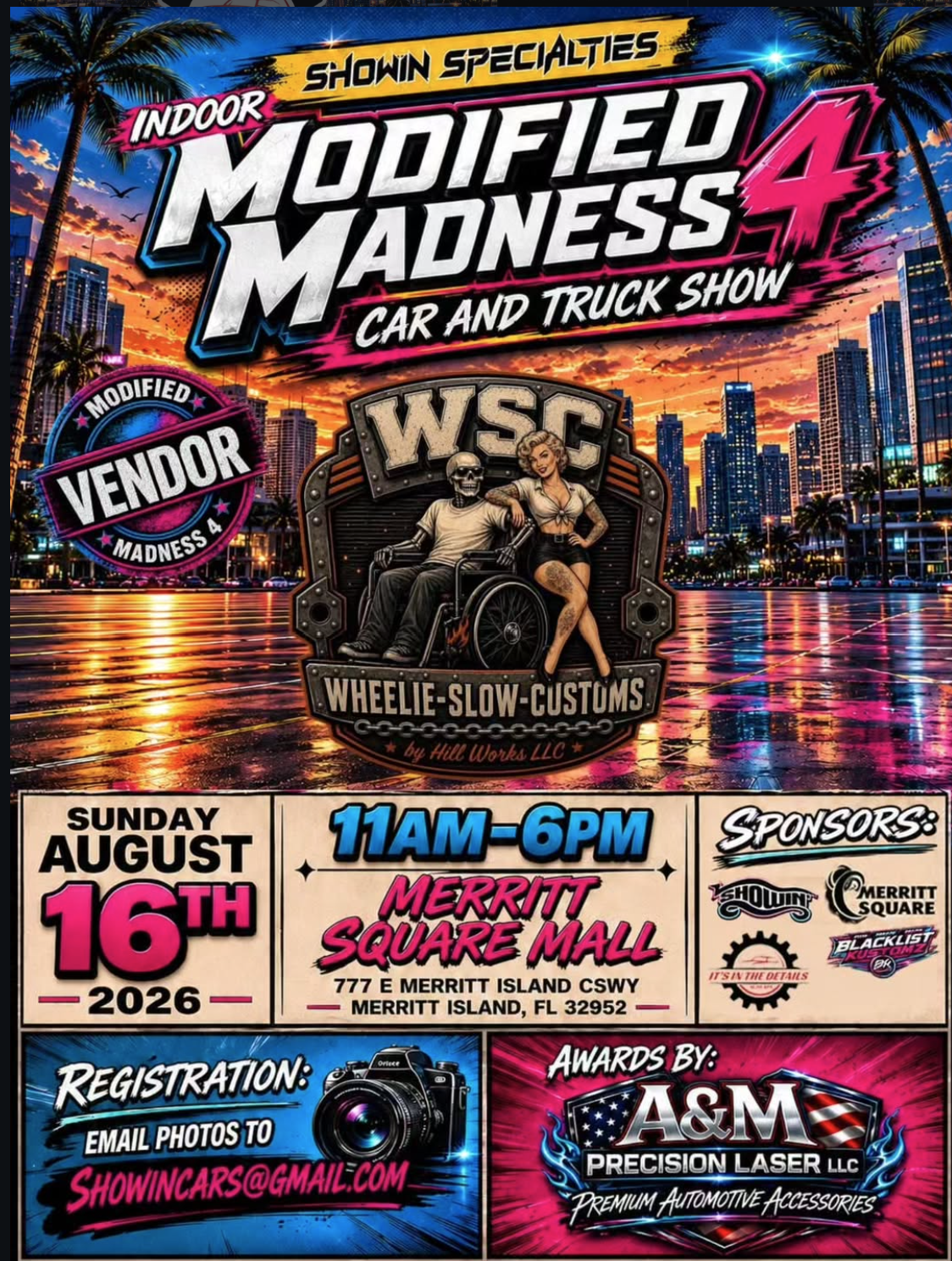 Modified Madness 4 Car and Truck Show flyer