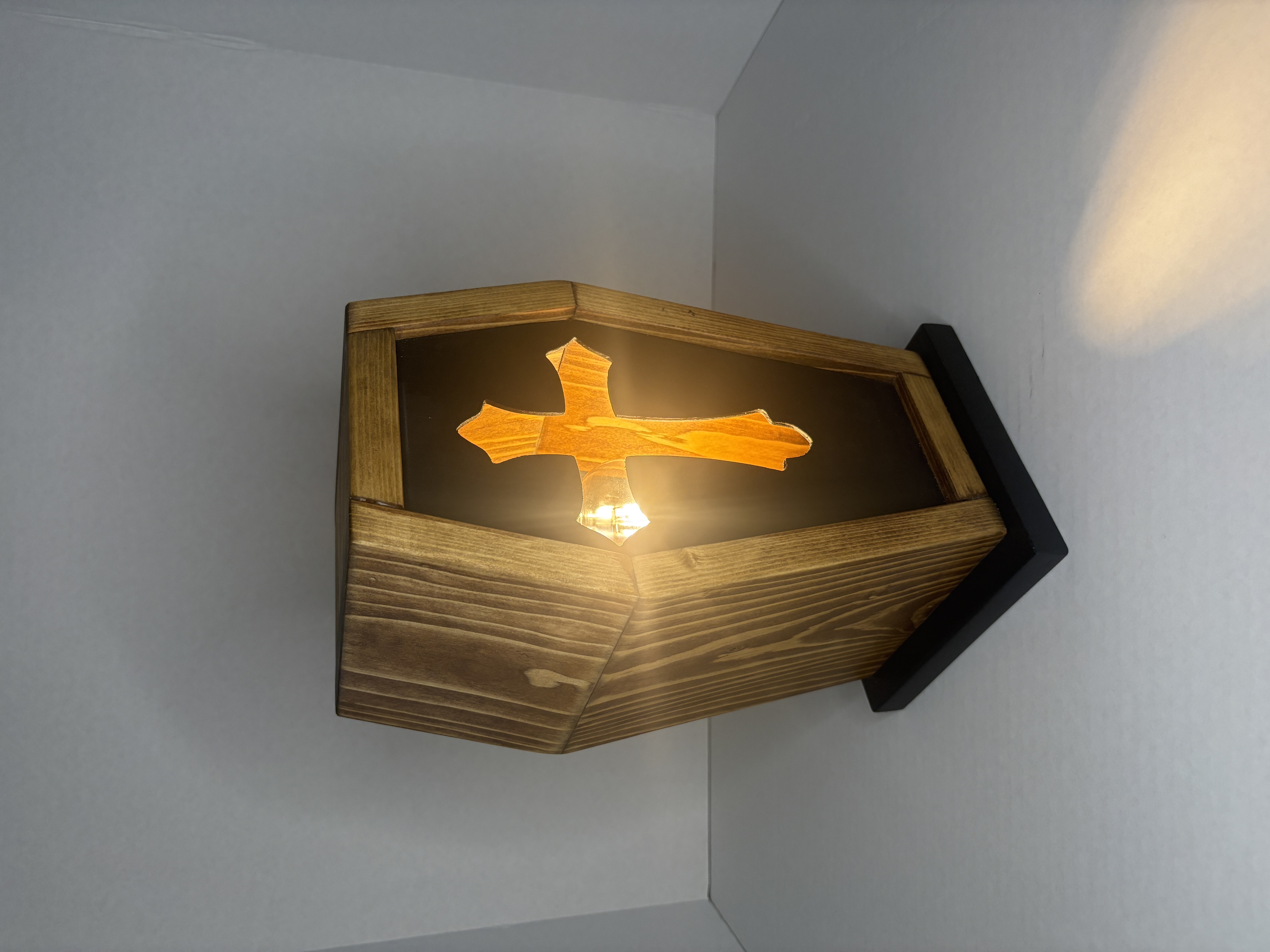 Cross Coffin Lamp by Hill Works LLC